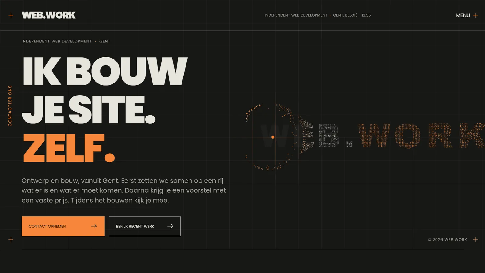 WEB.WORK op een scherm